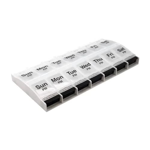 Ezy Dose Weekly AM/PM Pill Organizer X-Large Case, 14 Compartments | Arthritis Foundation Ease-of-Use Commendation thumbnail 1
