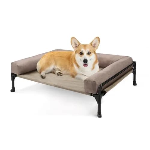 Veehoo Outdoor Elevated Dog Bed-Cooling Raised Dog Cot for Medium Sized Dog | Durable Steel & Mesh, Easy Assembly, Keeps Pets Cool & Dry thumbnail 1