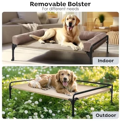 Veehoo Outdoor Elevated Dog Bed-Cooling Raised Dog Cot for Medium Sized Dog | Durable Steel & Mesh, Easy Assembly, Keeps Pets Cool & Dry thumbnail 4
