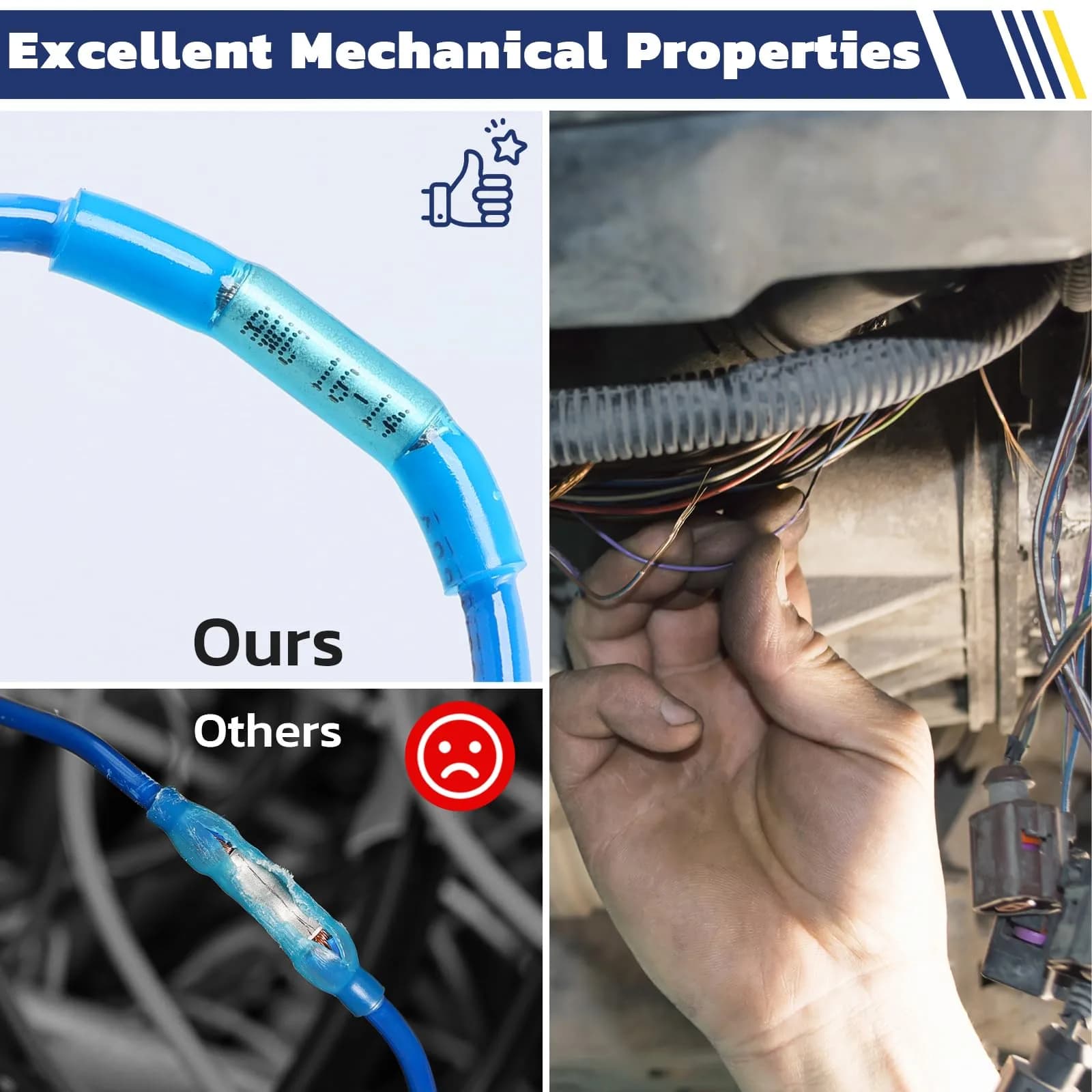 haisstronica Heat Shrink Butt Connectors 120PCS (26-10 AWG) | Waterproof Wire Splices for Automotive & Marine - view 7
