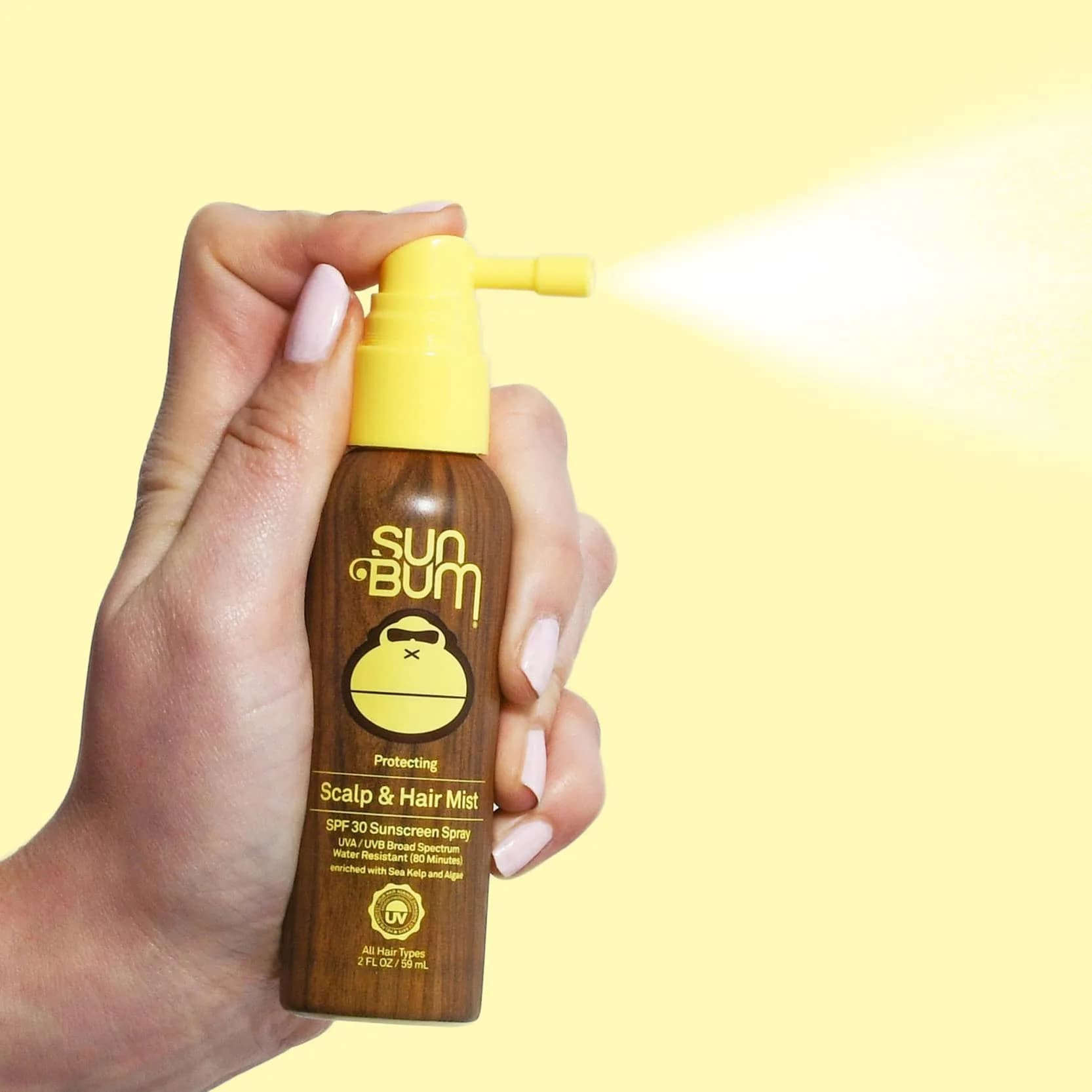 Sun Bum Original SPF 30 Scalp & Hair Mist + Mineral SPF 30 Lip Balm | 59ml (2 Fl Oz) Scalp Mist, 4.4ml (0.15 Oz) Lip Balm - view 3
