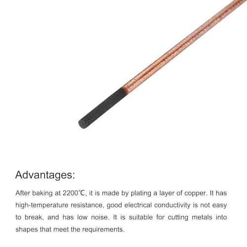 PATIKIL 10pcs 4mmx305mm Carbon Arc Gouging Rods Copper Graphite | High-Temp Resistance & Welding Precision thumbnail 4