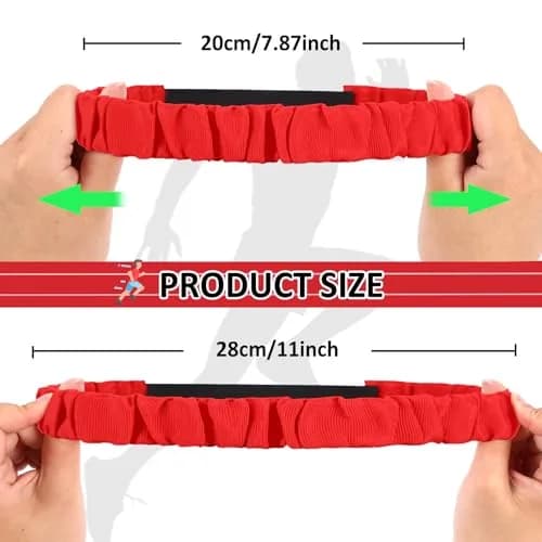 Augshy 8Pcs 3 Legged Race Bands Elastic Tie Rope 48cm-85cm | 4 Assorted Colors for Relay Race Game Carnival Field Day Backyard Party Supplies thumbnail 2