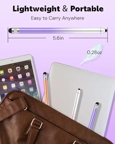 AmberVec Stylus Pen for Touchscreen 7 Pack | Dual-End High Sensitivity, Universal Compatibility thumbnail 5