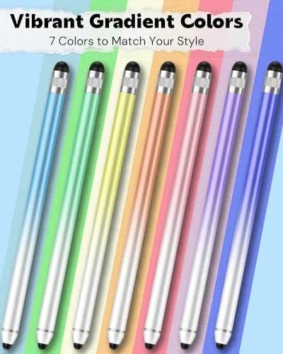 AmberVec Stylus Pen for Touchscreen 7 Pack | Dual-End High Sensitivity, Universal Compatibility thumbnail 6