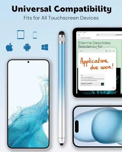 AmberVec Stylus Pen for Touchscreen 4 Pack | Dual-end High Sensitivity Capacitive Stylus for iPhone/iPad/Android/Samsung/Computer/Tablets thumbnail 2