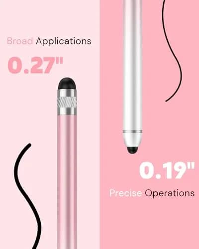 AmberVec Stylus Pen for Touchscreen 4 Pack | Dual-end High Sensitivity Capacitive Stylus for iPhone/iPad/Android/Samsung/Computer/Tablets thumbnail 3