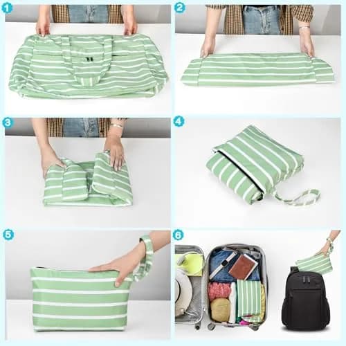 HUANLANG Extra Large Waterproof Beach Bag with Zipper Wet Pocket | 50L Capacity, Sandproof & Durable for Women Men thumbnail 9
