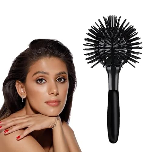 Aaiffey 3D Round Hair Brush 10.5cm (4.13in) | Detangles & Styles Thick Curly Hair thumbnail 1