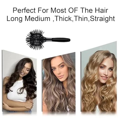 Aaiffey 3D Round Hair Brush 10.5cm (4.13in) | Detangles & Styles Thick Curly Hair thumbnail 4