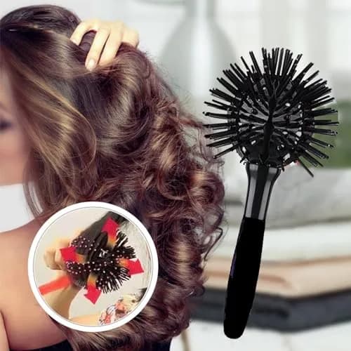 Aaiffey 3D Round Hair Brush 10.5cm (4.13in) | Detangles & Styles Thick Curly Hair thumbnail 6
