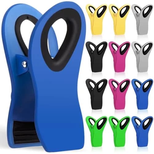 Jetmore 12 Pack Chip Clips | Strong Grip Food Storage Bag Clips for Kitchen & Office thumbnail 1