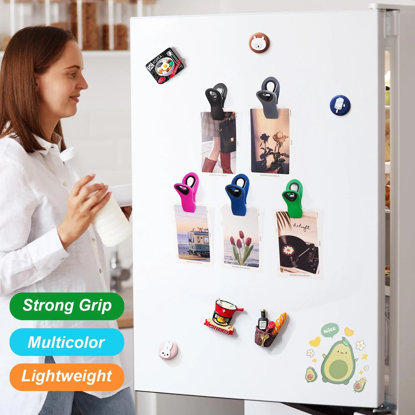 Jetmore 12 Pack Chip Clips | Strong Grip Food Storage Bag Clips for Kitchen & Office - view 3