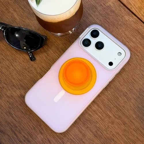 PopSockets Phone Grip for MagSafe Orange Zest | Magnetic MagSafe Compatible Stand & Grip thumbnail 6