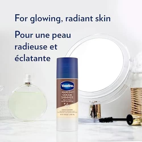 Vaseline Cocoa Shimmer Jelly Stick 1.4 Oz | Luminous Body Highlighter & Moisturizer for Glowing Skin thumbnail 3