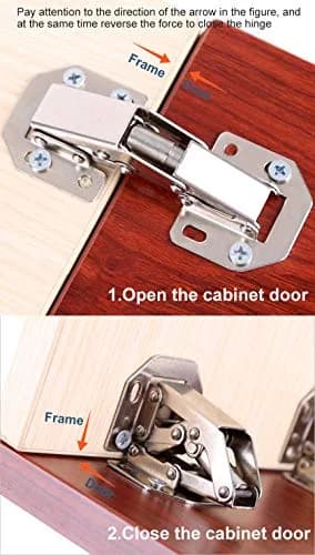DOBOGA Hidden Hinges for Frameless Cabinets 20 Pack | Concealed 90° Surface Mount Hinges thumbnail 6