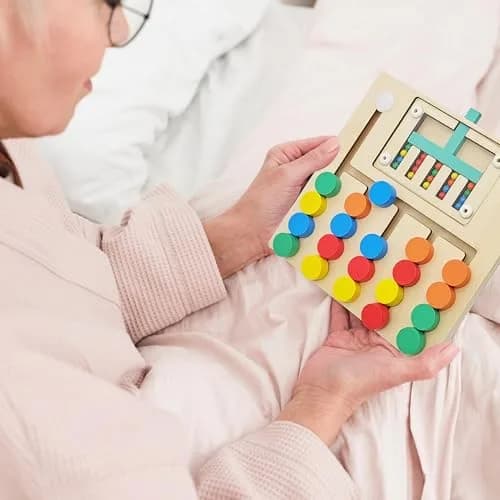 PHIELEY Color Matching Dementia Activities for Seniors | Easy Memory Care Game Toy with Large Tiles thumbnail 7