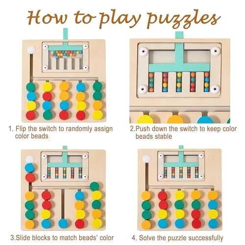 PHIELEY Color Matching Dementia Activities for Seniors | Easy Memory Care Game Toy with Large Tiles thumbnail 2