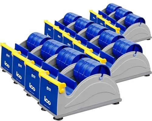 ICO by Excell Triple Premium Extra Wide Metal Multi-Rolls Desktop Tape Dispenser, 3-inch Core, 12-Pack | Holds 3-inch Wide Rolls thumbnail 1