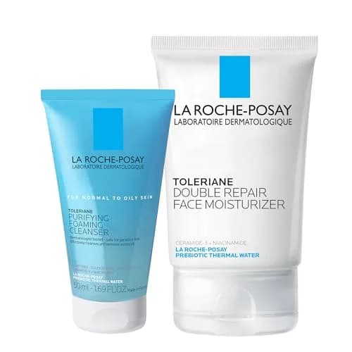 La Roche-Posay Toleriane Skin Care Set, Face Moisturizer & Face Wash | Dermatologist Tested for Sensitive Skin thumbnail 1