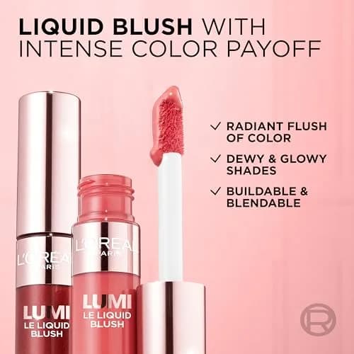 L'Oreal Paris True Match Lumi Le Liquid Blush 0.33 Fl Oz | Dewy Bright Pink, Lightweight, Buildable for All Skin Types thumbnail 2