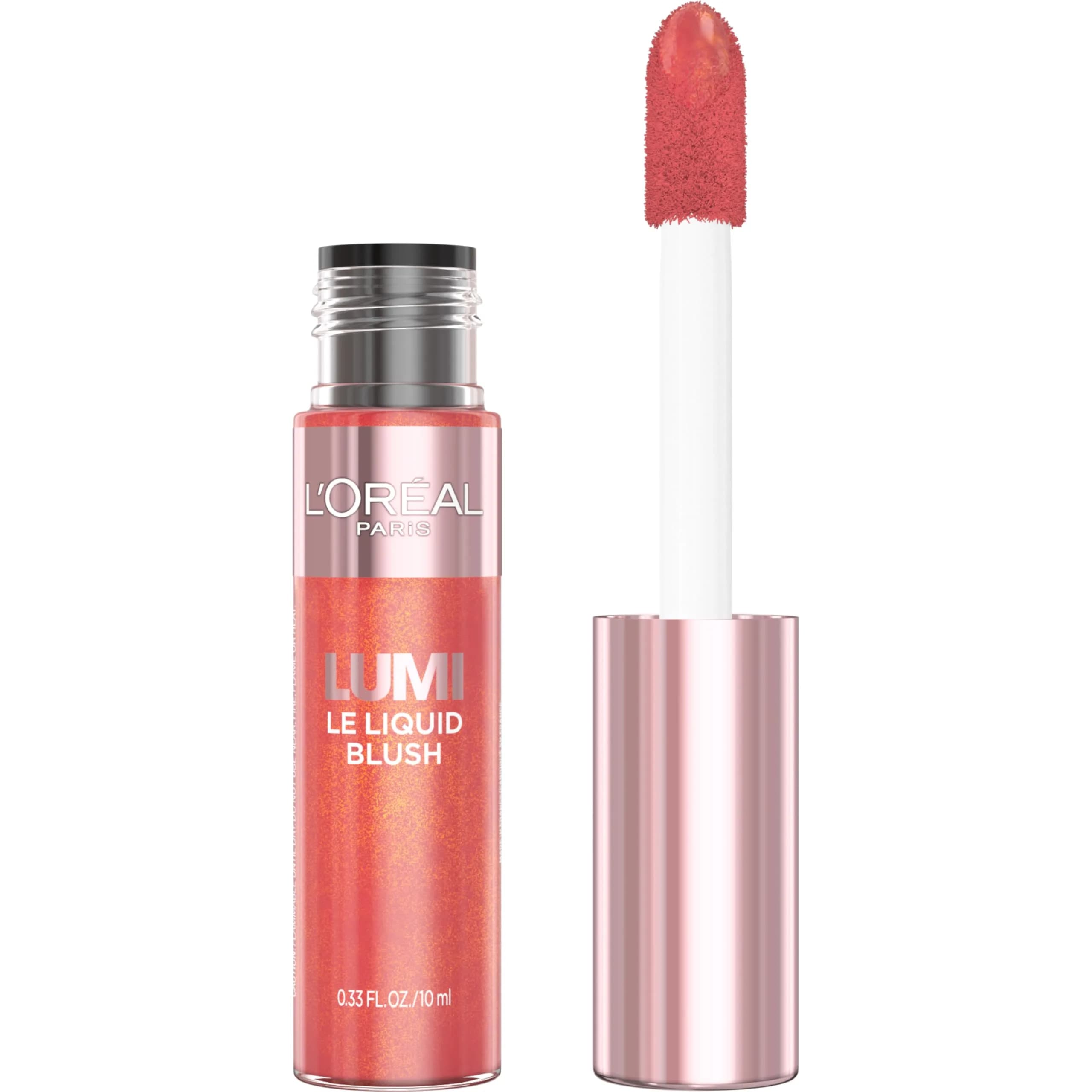 L'Oreal Paris True Match Lumi Le Liquid Blush 0.33 Fl Oz | Radiant Lightweight Blush for All Skin Types — Glowy Gold Pink