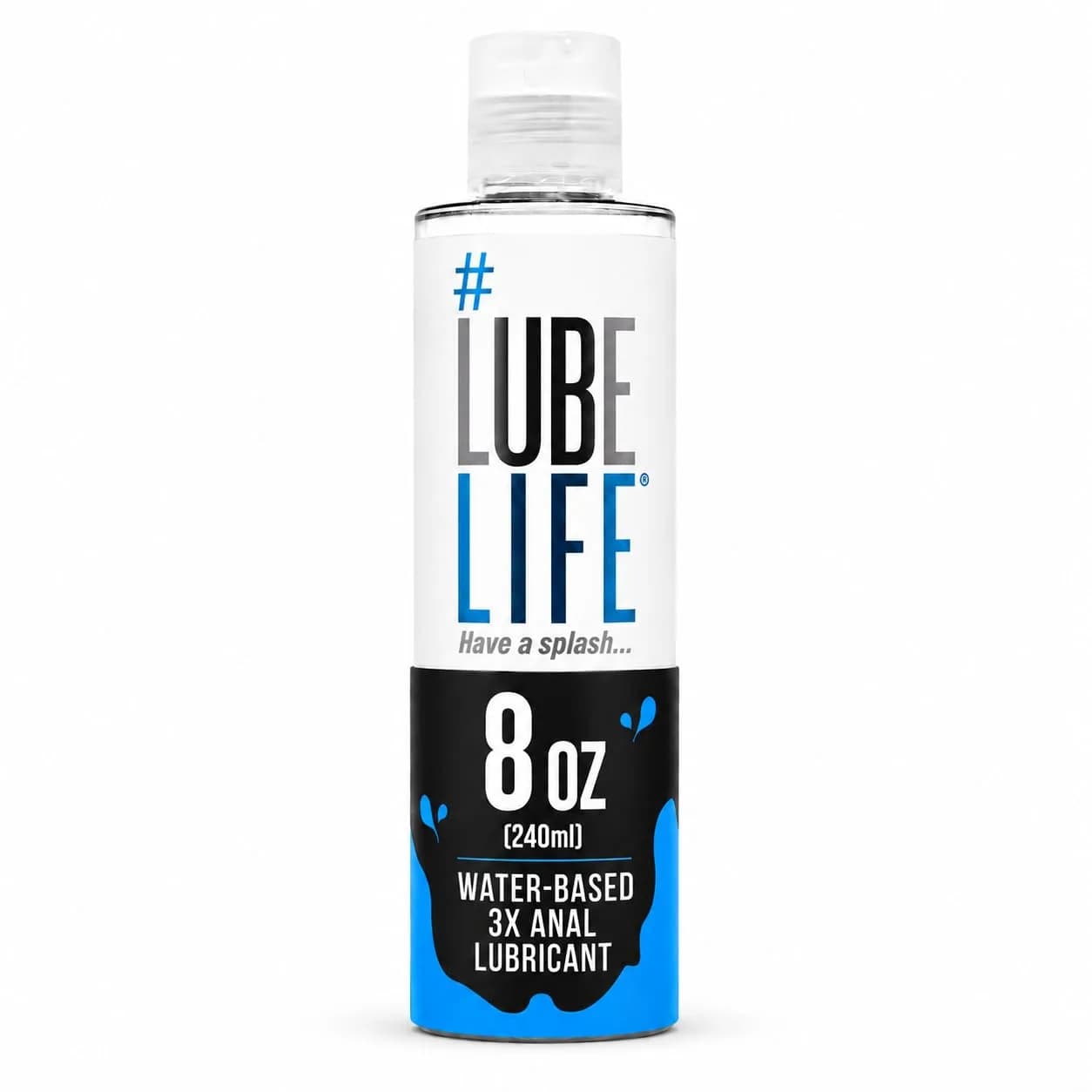 LubeLife 3X Anal Water-Based Lubricant 240ml (8 Fl Oz) | Extra Thick Glide for Anal Play