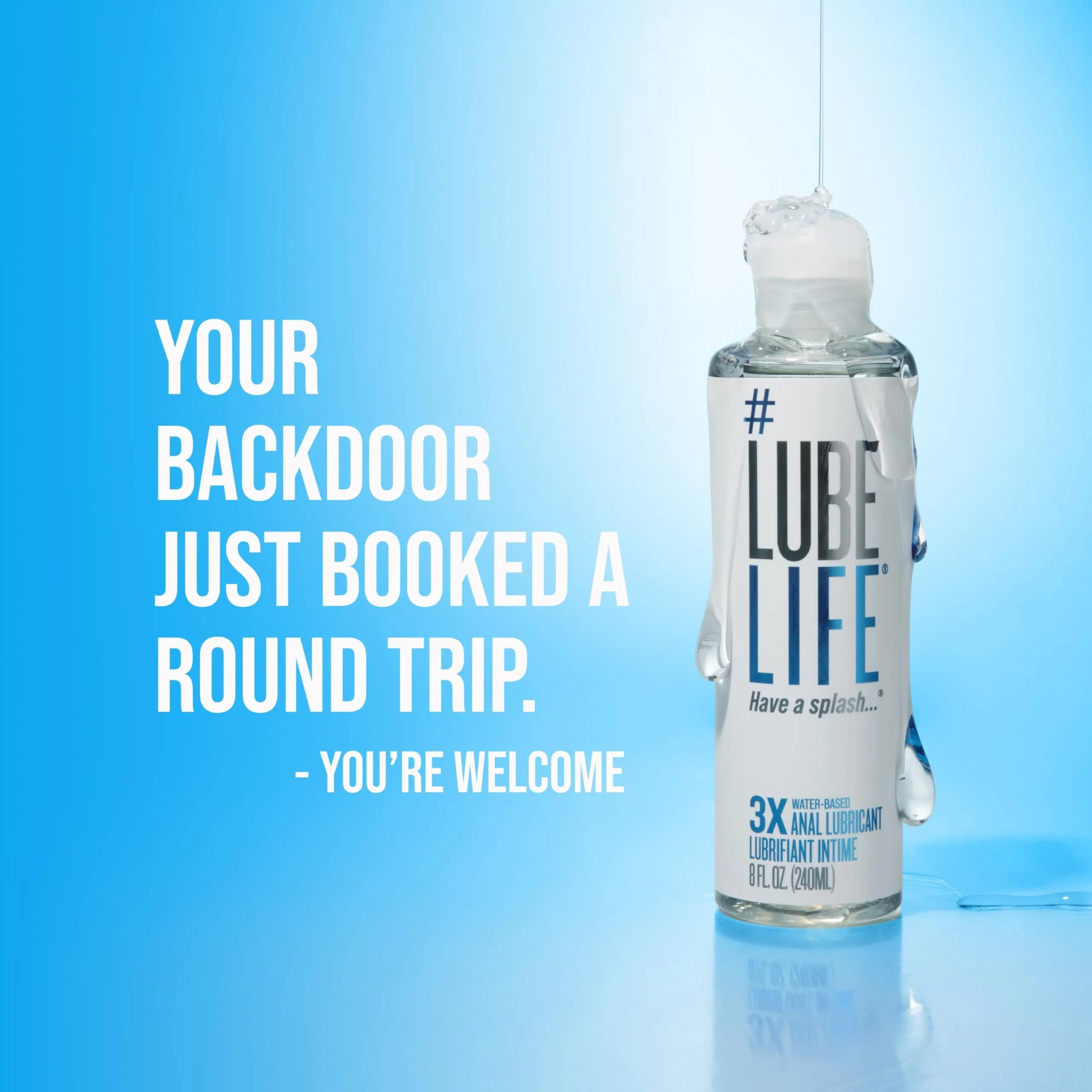 LubeLife 3X Anal Water-Based Lubricant 240ml (8 Fl Oz) | Extra Thick Glide for Anal Play - view 7