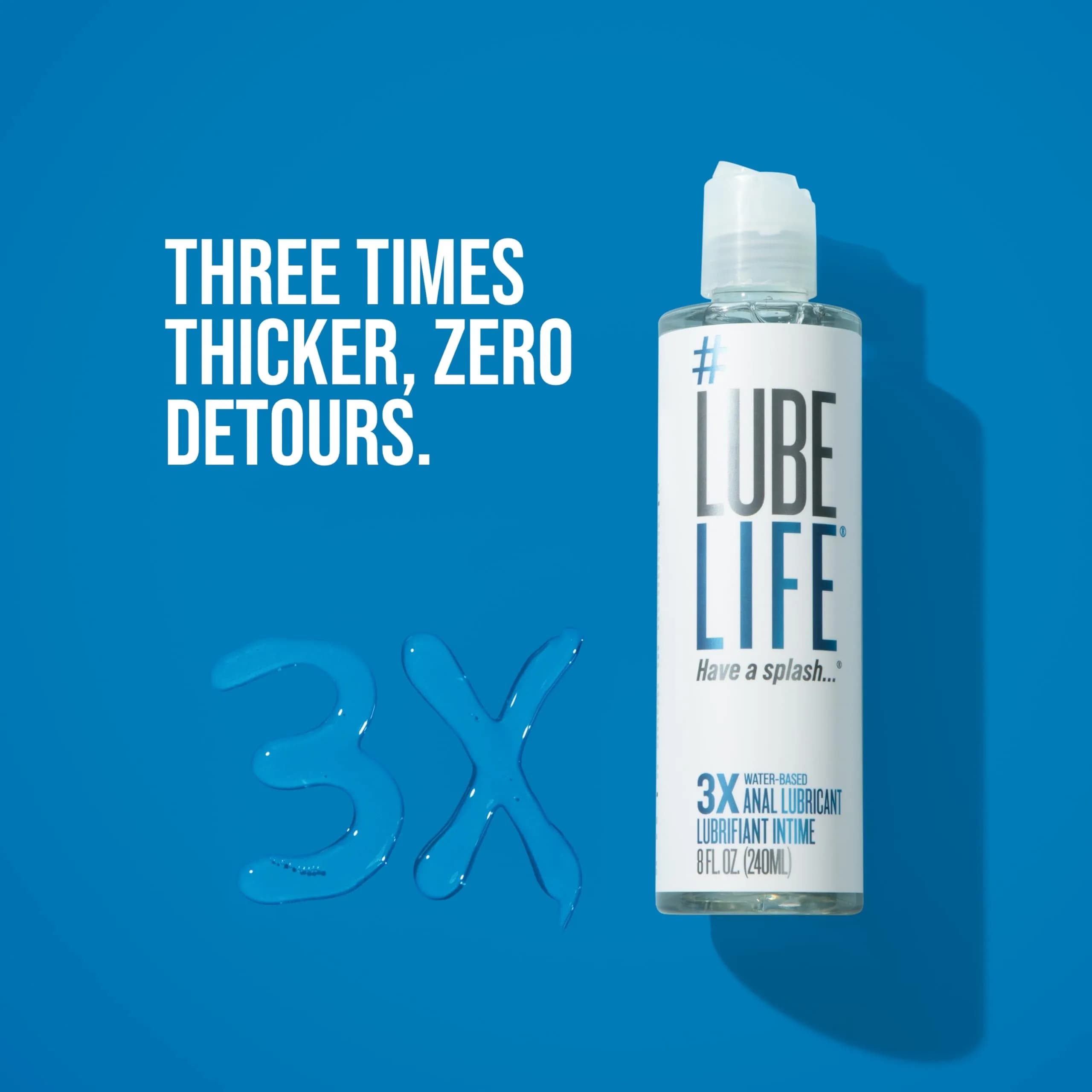 LubeLife 3X Anal Water-Based Lubricant 240ml (8 Fl Oz) | Extra Thick Glide for Anal Play - view 8
