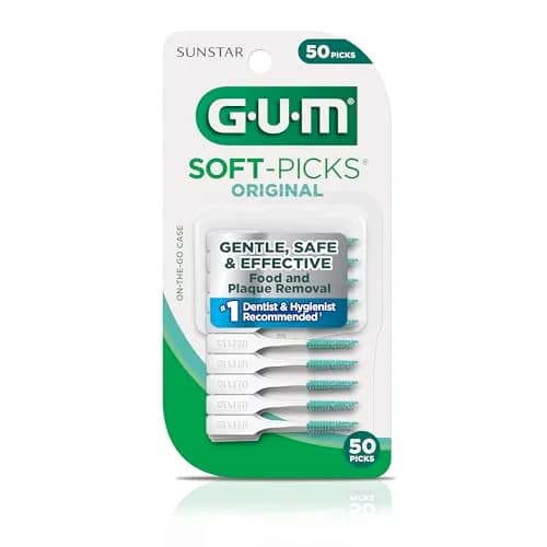 GUM Soft-Picks Original Interdental Picks 50 Count | Gentle Plaque & Food Removal for Sensitive Gums thumbnail 8