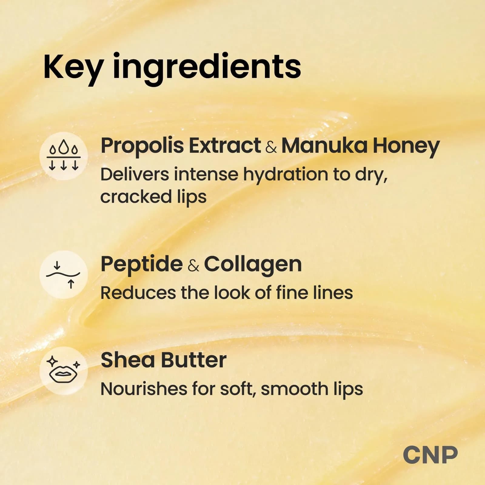 CNP Honey Lip Butter Propolis Lipcerin™ 01 Original 15ml (0.5 fl.oz.) | 12-Hour Hydration for Dry Lips - view 5