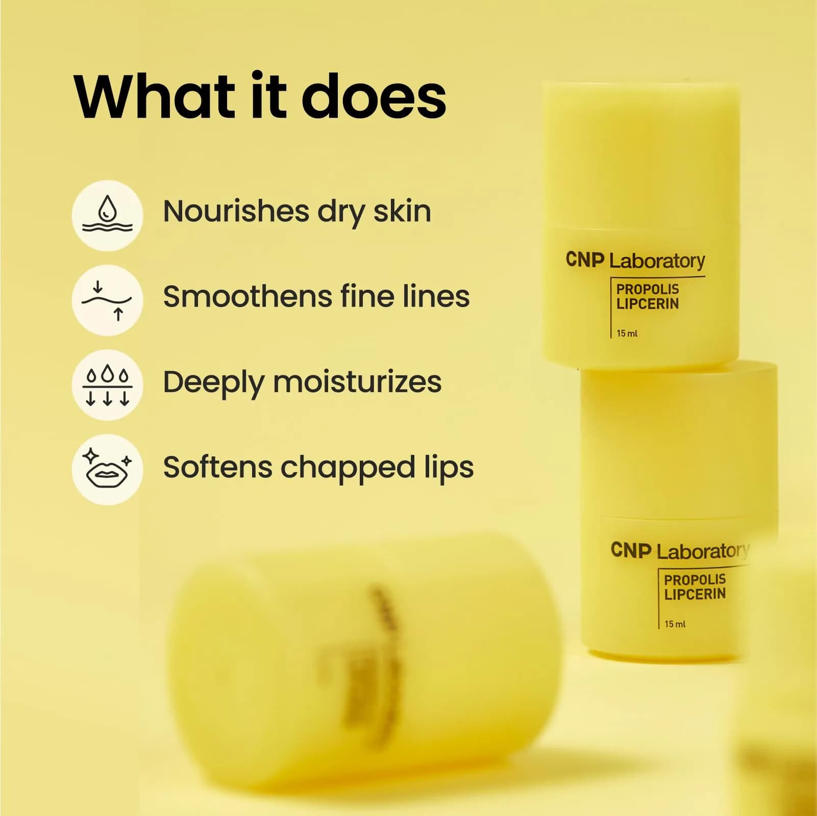 CNP Honey Lip Butter Propolis Lipcerin™ 01 Original 15ml (0.5 fl.oz.) | 12-Hour Hydration for Dry Lips - view 2