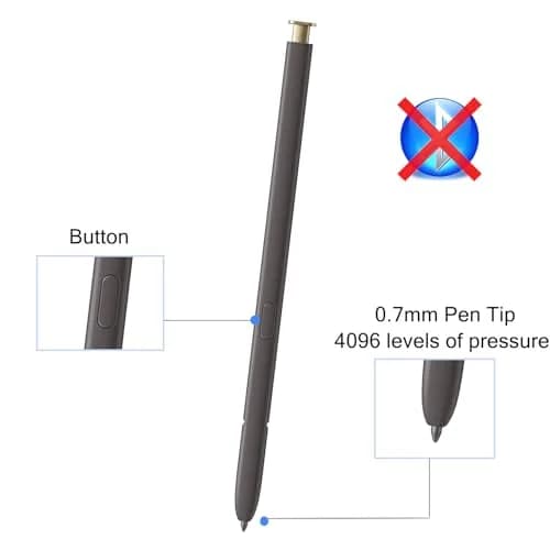 LiXiongBao 2 Pack S24 Ultra S Pen,Yellow Gold | 4096 Pressure Sensor,NoBluetooth thumbnail 3