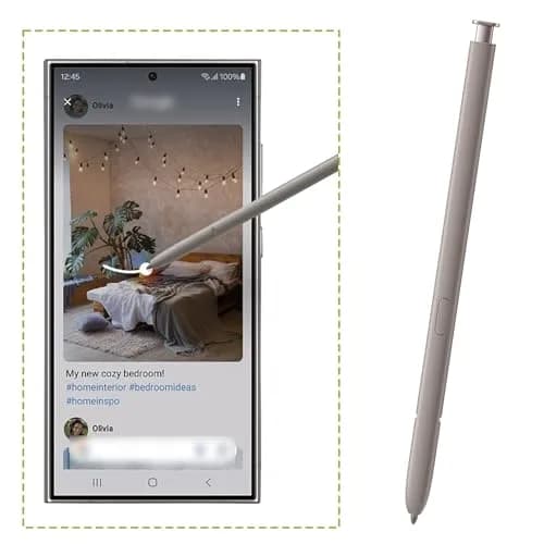 LiXiongBao 2 Pack S24 Ultra S Pen for Samsung Galaxy S24 Ultra | 4096 Pressure Sensor, Light Gray thumbnail 6