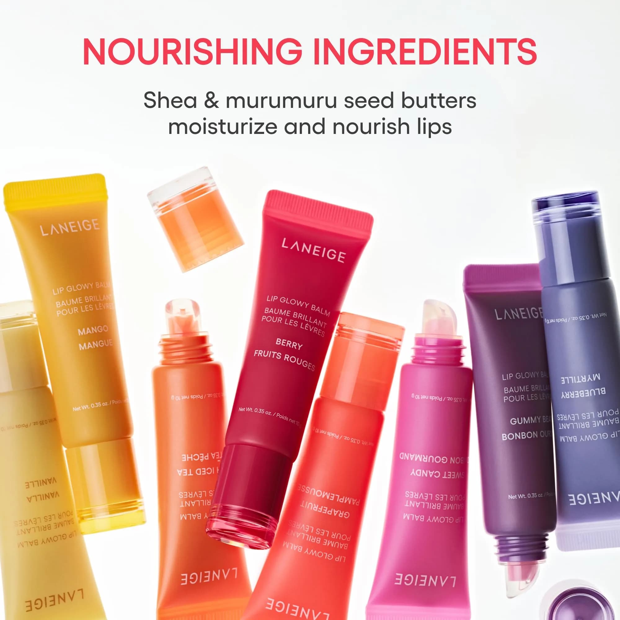 LANEIGE Lip Glowy Balm Berry Tinted Lip Treatment 10g (0.35 Oz) | Hydrating Glossy Shine - view 5
