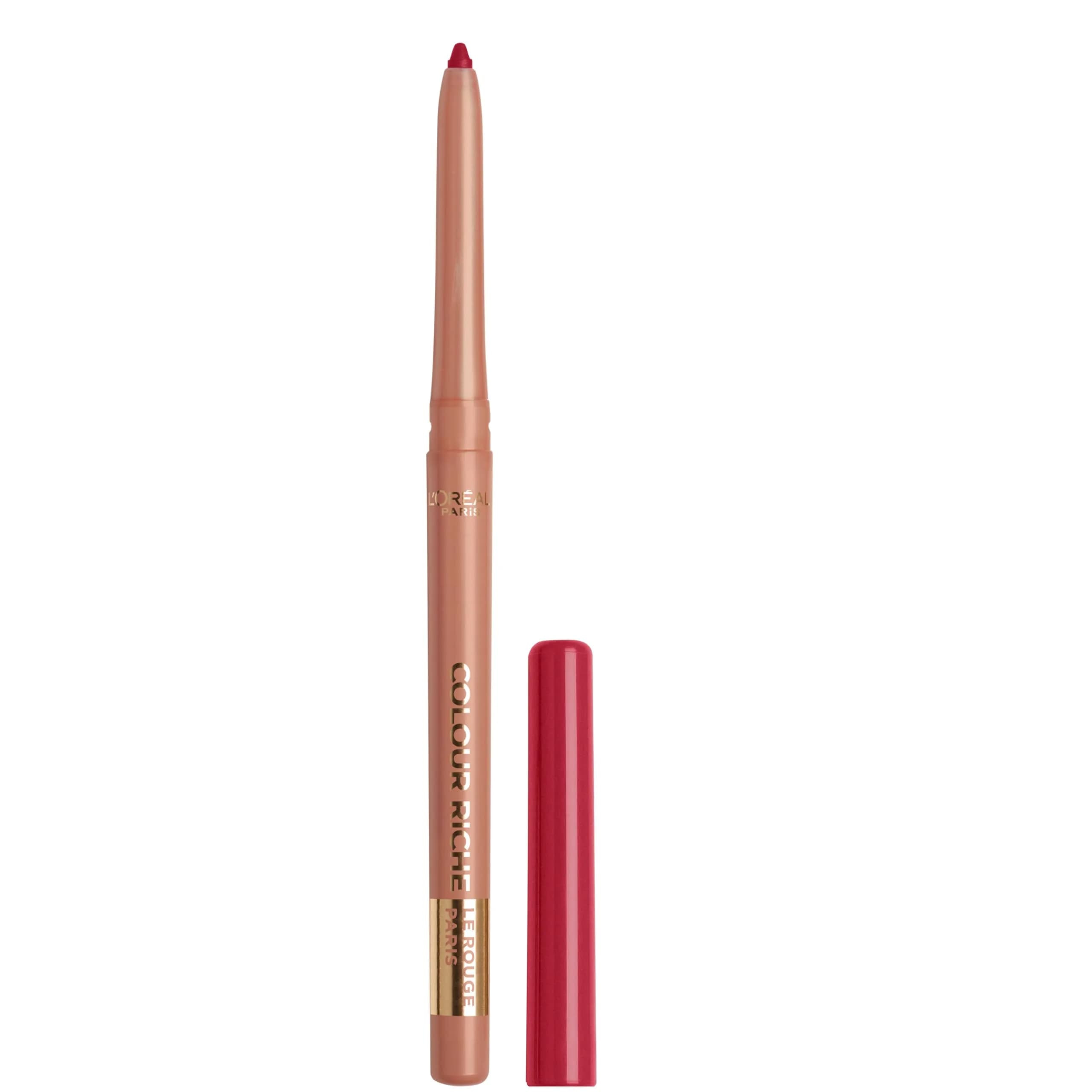 L'Oreal Paris Colour Riche Lip Liner Pencil, Creamy Lip Contour with Omega 3 & Vitamin E, 300 Le Rouge Paris (True Red) | Full Lip Definition