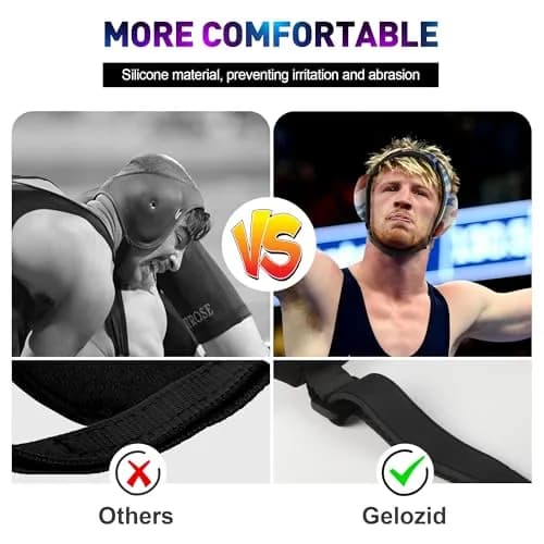 Gelozid Impact Protection Gear for Wrestling, MMA & BJJ | Adjustable Large Headgear (20.7-24.6in) thumbnail 4