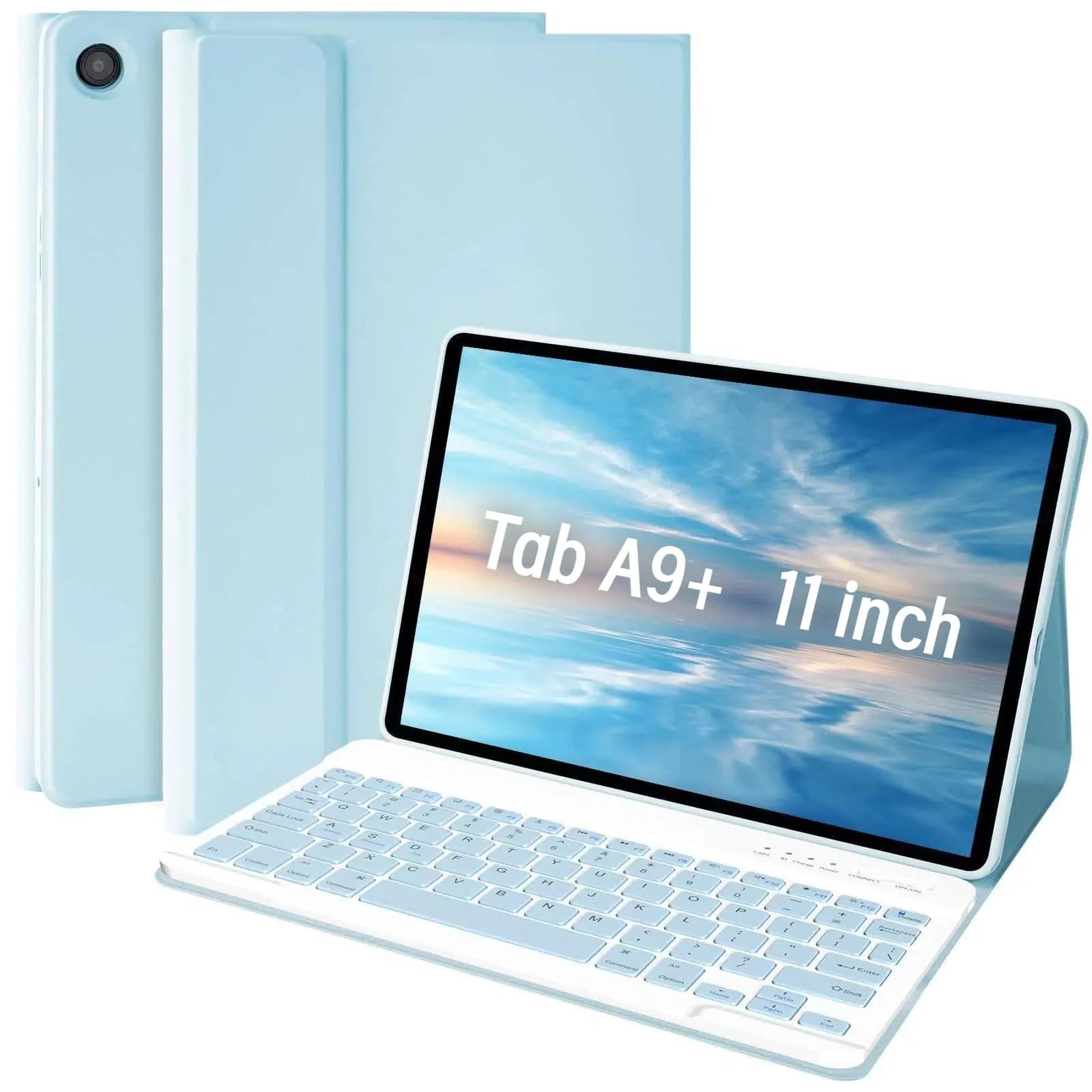 MMK Keyboard Case for Samsung Galaxy Tab A11+ / A9+ Plus 11inch | Blue, Detachable Keyboard, Long Battery — Blue