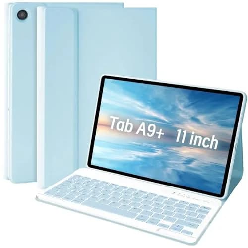 MMK Keyboard Case for Samsung Galaxy Tab A11+ / A9+ Plus 11inch | Blue, Detachable Keyboard, Long Battery thumbnail 1