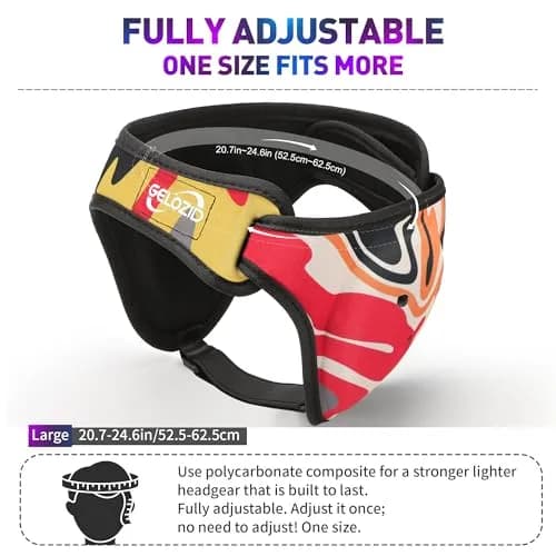 Gelozid Impact Protection Gear Wrestling Headgear Large | Impact & Cauliflower Ear Shield thumbnail 2