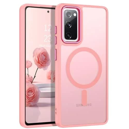 DUEDUE Magnetic Pink Phone Case for Samsung Galaxy S20 FE | Full Body Anti-Scratch Shockproof thumbnail 1