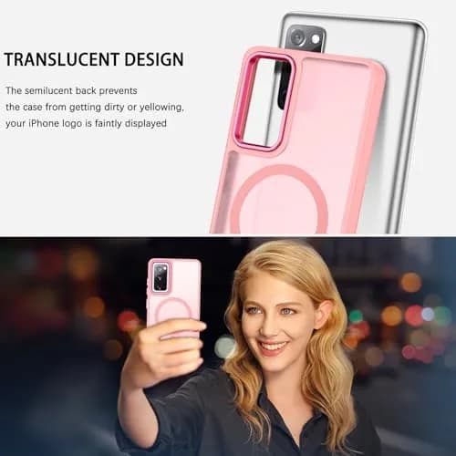 DUEDUE Magnetic Pink Phone Case for Samsung Galaxy S20 FE | Full Body Anti-Scratch Shockproof thumbnail 5