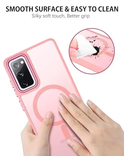 DUEDUE Magnetic Pink Phone Case for Samsung Galaxy S20 FE | Full Body Anti-Scratch Shockproof thumbnail 6