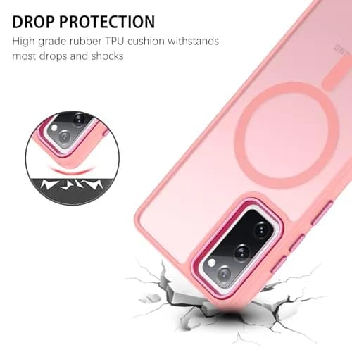 DUEDUE Magnetic Pink Phone Case for Samsung Galaxy S20 FE | Full Body Anti-Scratch Shockproof thumbnail 7