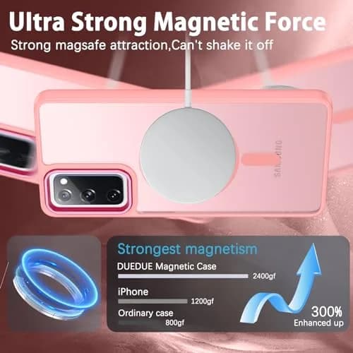 DUEDUE Magnetic Pink Phone Case for Samsung Galaxy S20 FE | Full Body Anti-Scratch Shockproof thumbnail 2
