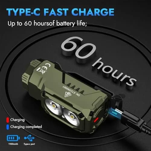 WUBEN E7 1800 Lumen Mini Flashlight with Magnet | Super Bright 6 Modes EDC Flashlight, IP68 Waterproof, Type-C LED thumbnail 7