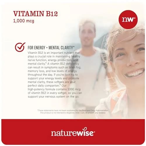 NatureWise Vitamin D3 5000 IU + B12 1000 mcg Softgels (90 Count) | Supports Energy, Clarity & Immunity thumbnail 5