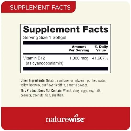 NatureWise Vitamin D3 5000 IU + B12 1000 mcg Softgels (90 Count) | Supports Energy, Clarity & Immunity thumbnail 7