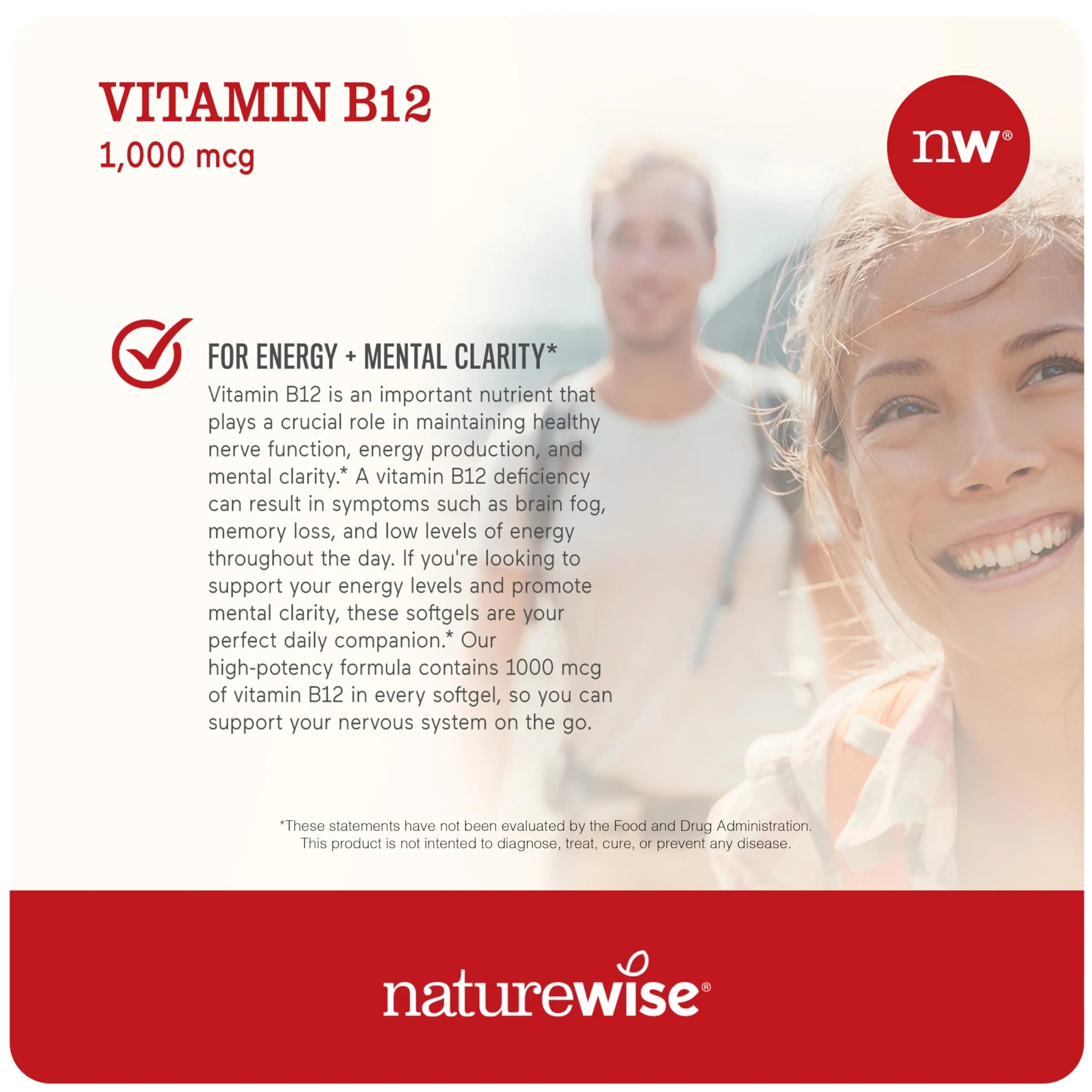 NatureWise Vitamin D3 5000iu & B12 1000mcg 90 Count Softgels | Mental Clarity, Energy Support - view 5