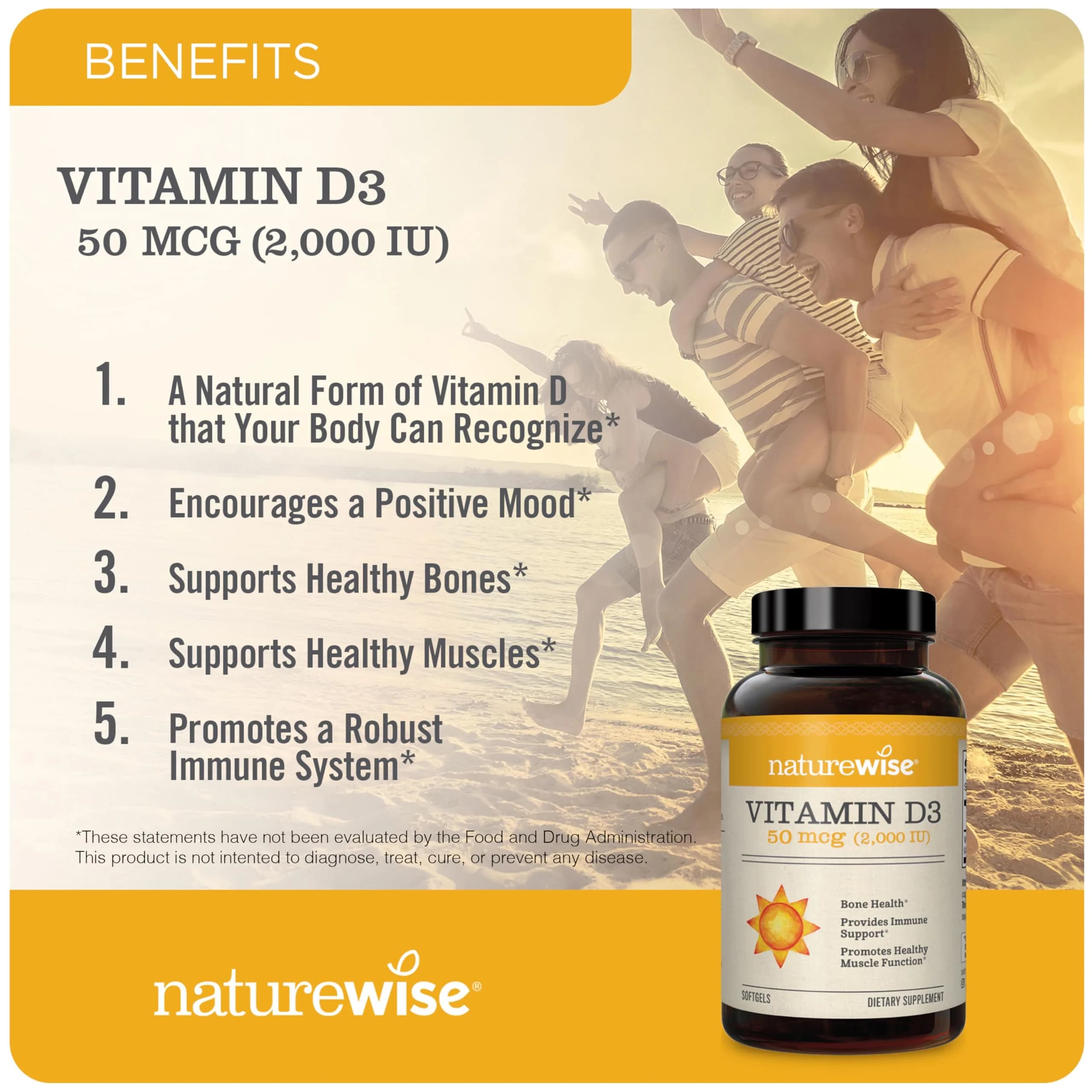 NatureWise Vitamin D3 2000iu 360 Count & B12 1000mcg 60 Softgels | Essential Daily Dose for Energy & Immunity - view 2